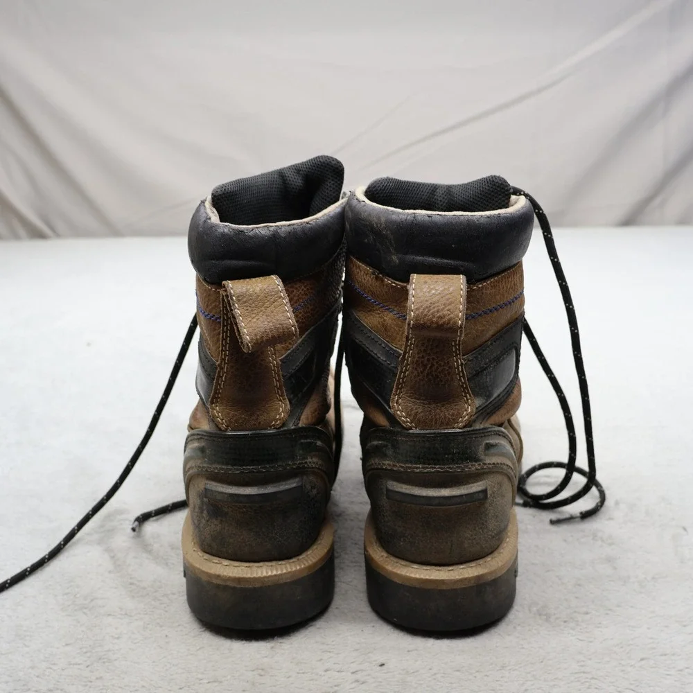 Cinch  Mens 9EE Work Boots‎ Brown Leather Square Toe WRX Lace Up Rugged Utility